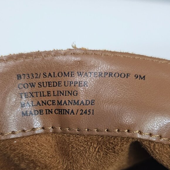 Blondo Salome Ankle Boot Womens 9 Cognac Brown Suede Waterproof Block Heel Fall - Picture 14 of 15